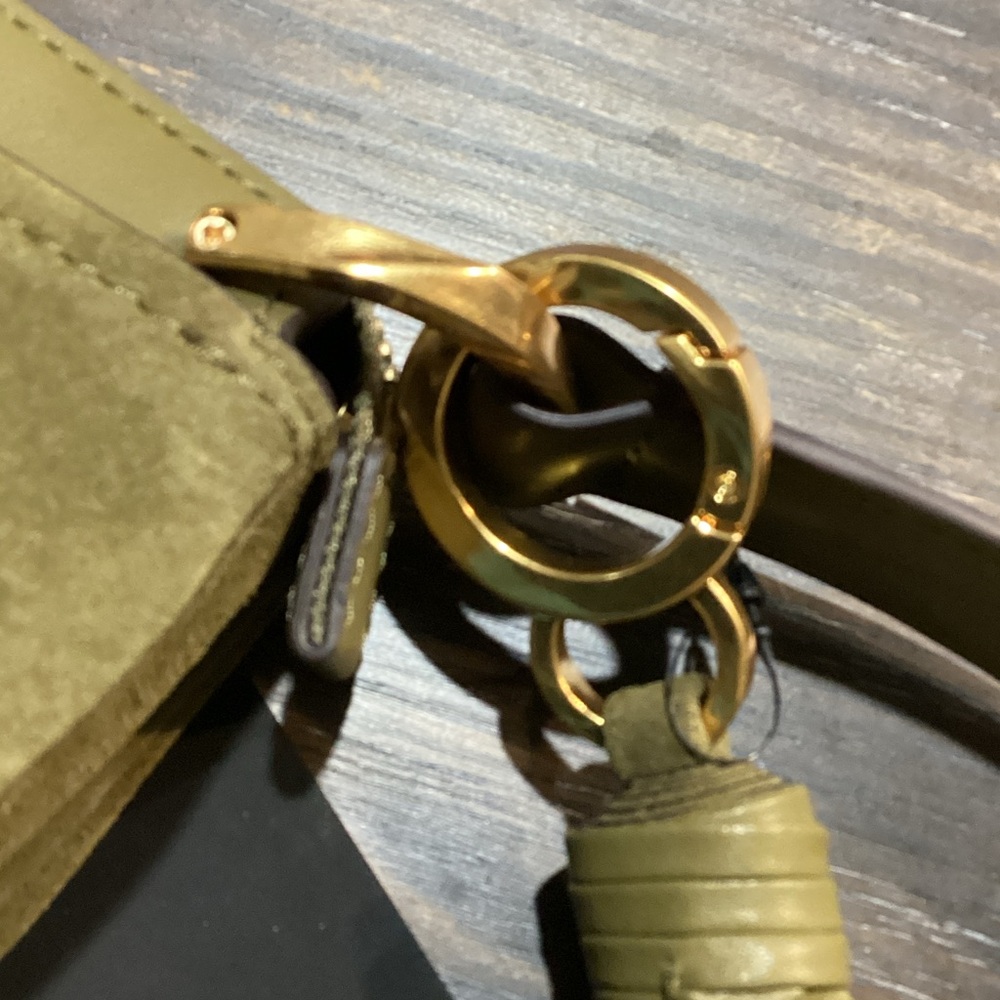 Donna Karan Glenwood Suede Triple Compartment Crossbody with Beaded Tassel - Picture 7 of 14